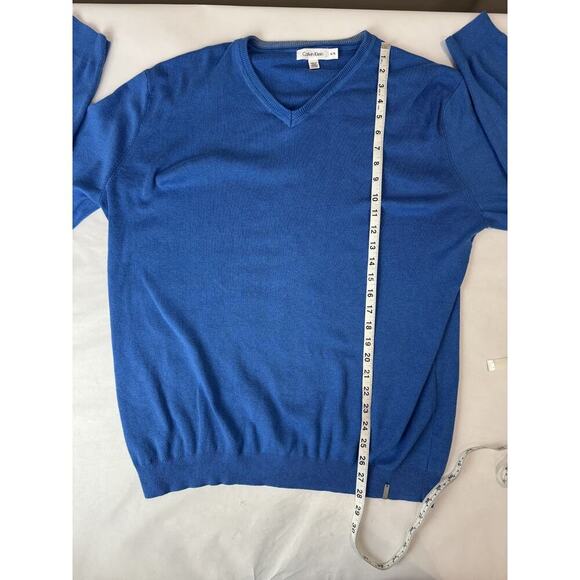 Calvin Klein Sweater Blue Preppy Cotton Modal XL - Picture 2 of 8